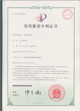 专利号：：：ZL 2017 2 0900720.2